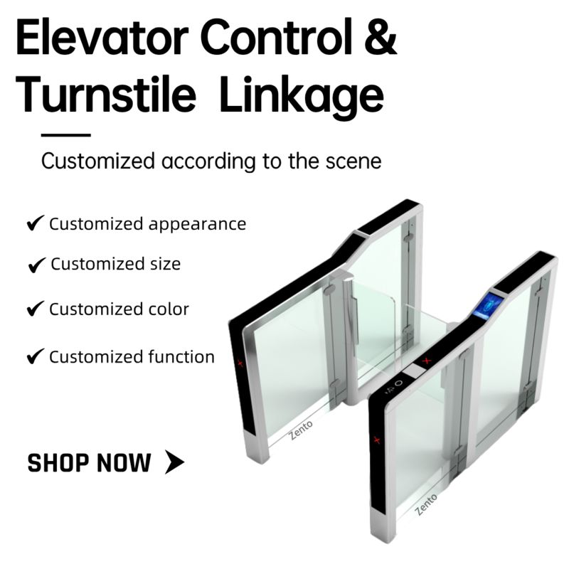 ZT-948 Speed Lane Turnstile Gate with Elevator Linkage