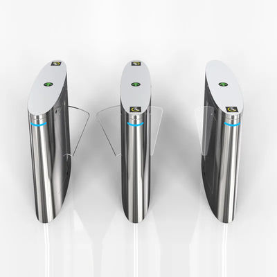 304 Grade Stainless Steel Access Control Turnstile Flap Barrier AC220V 50HZ