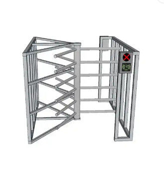 Double Door Half Height Turnstile Gate Access Control For School / Supermarket