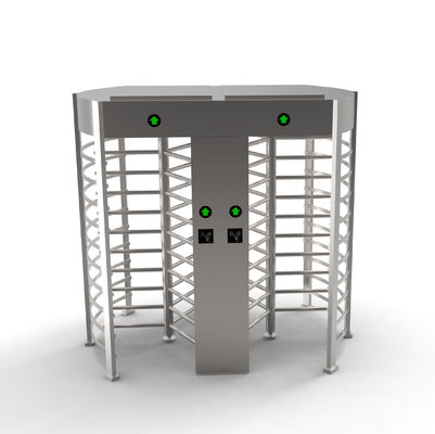 Polished 304 Stainless Steel Full Height Turnstiles AC 220V 50Hz