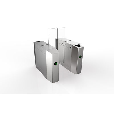 DC 24V Sliding Gate Turnstile Retractable Flap Barrier 30 Person Per Minute