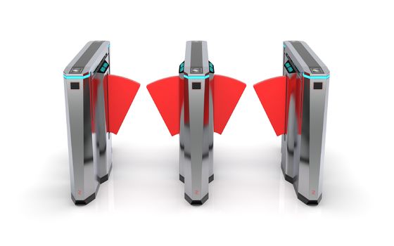 DC12V QR Code Flap Barrier Turnstile Passage Width 600-900mm