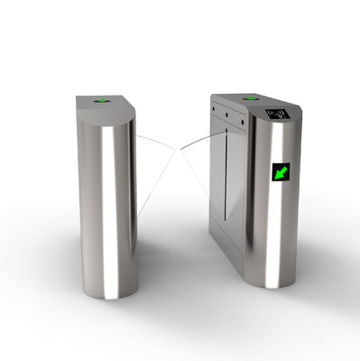 LED Light Single Lane Flap Barrier Automatic Pedestrian