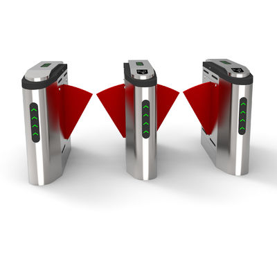 Rs485 Flap Barrier Turnstile Face / Fingerprint / Rfid Card Reader Support Single / Dual Lane