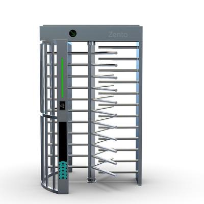Zento Optical Full Height Turnstile with Bidirectional Access Control in SUS304/316 for 30-45P/Min Speed