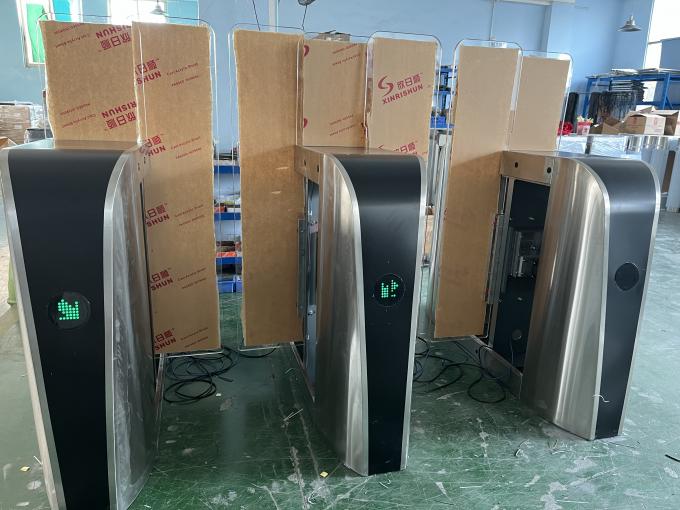 316SS Automatic Sliding Turnstile Flap Barrier Gate Entrance Bidirectional 2