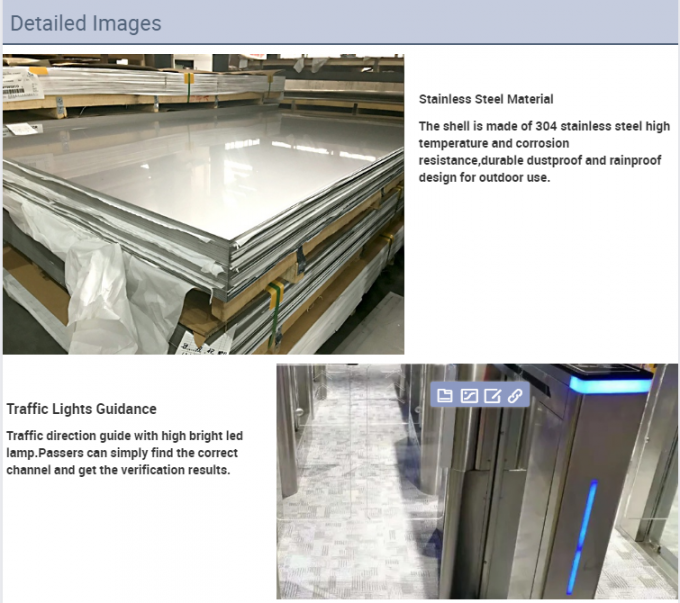 300mm Arm Turnstile Access Control Security Systems High Strength Polycarbonate Speedgates 1