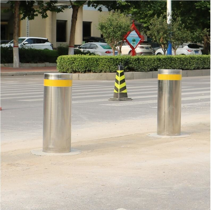 Fiber Drawing Finish K6 Hydraulic Retractable Road Bollards 220V/380V 1