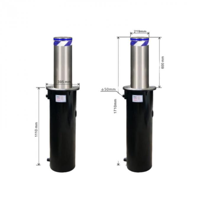 OEM Pre Embedded Height 1110mm Automatic Rising Bollards For Driveways 1