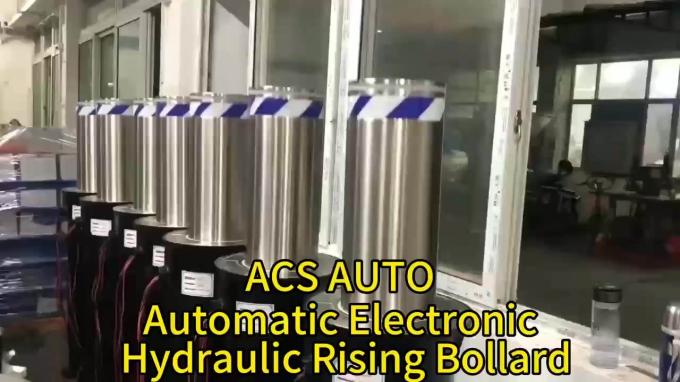 OEM Pre Embedded Height 1110mm Automatic Rising Bollards For Driveways 0