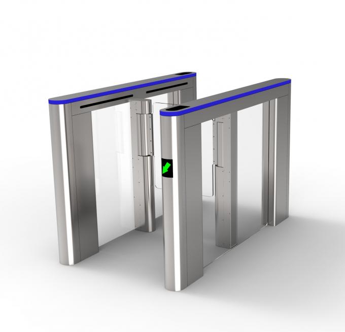 304 Stainless Steel Automatic Turnstile Flap Barrier Gate Entrance Bidirectional 0