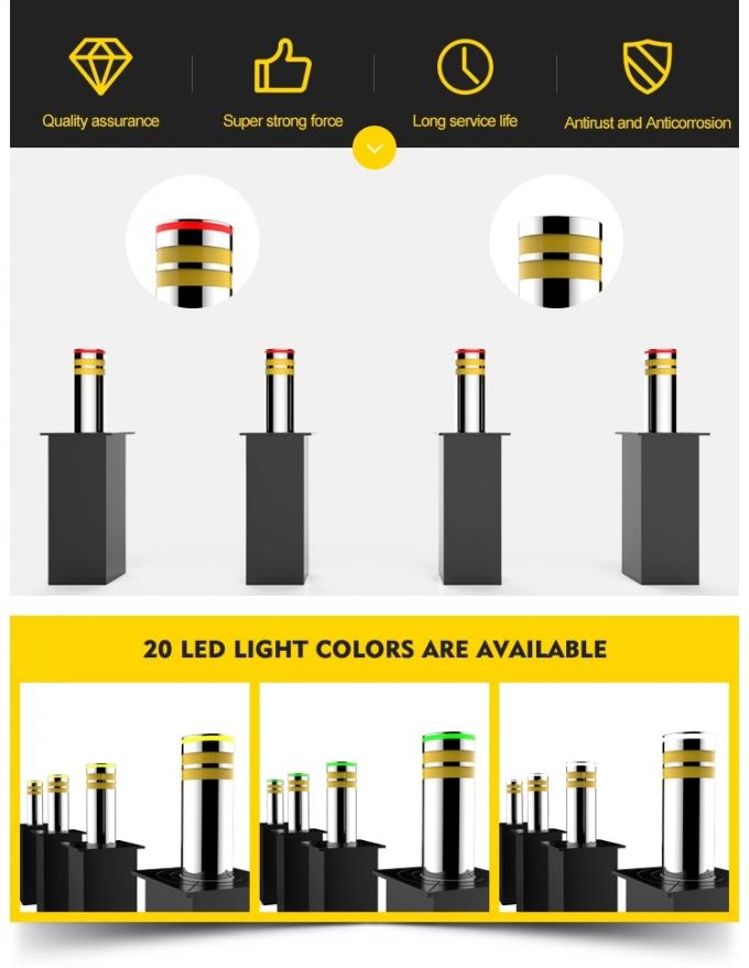 PLC control Anti Collision Electric Hydraulic Rising Bollards For Driveways 2