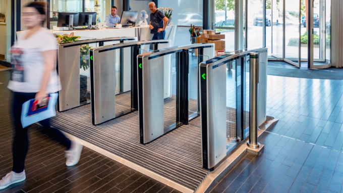 Powder Coated Stainless Steel Subway Speed Lane Gate Turnstile 240VAC 3