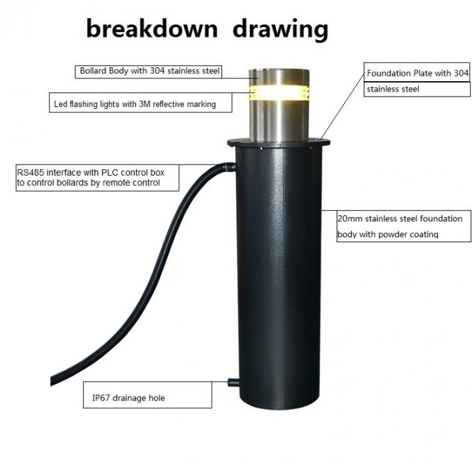 Telescopic Parking Bollards Hydraulic Rising Bollard K4 K8 K12 0