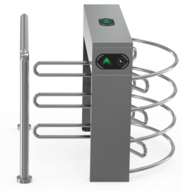 304 Stainless Steel Half Height Turnstile Accescs Control System 90-120 Degree 0