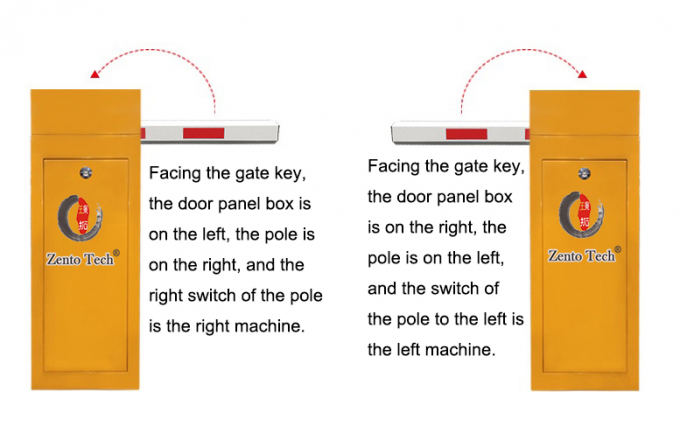 IP65 Folding Automatic Car Park Boom Gate Barriers Max 6m 3