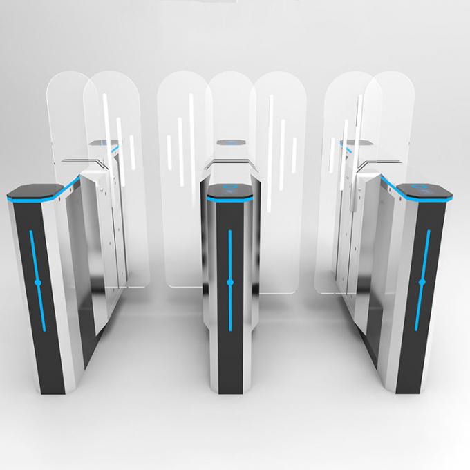 304 Stainless Steel Speed Gate Access Control Sliding Employee Turnstiles Anti Pinch 0