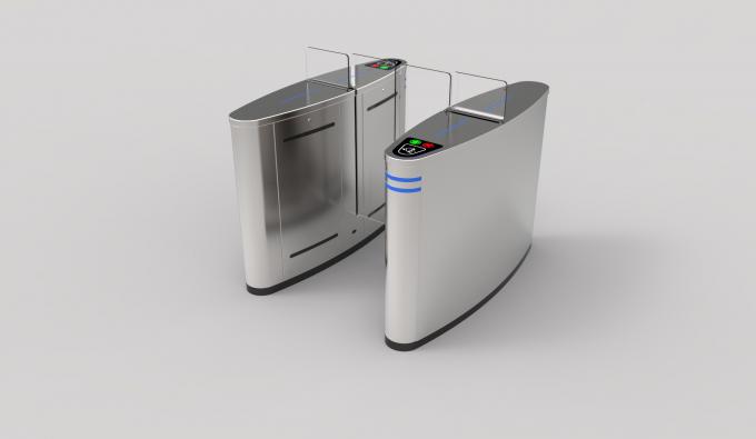Acrylic Glass SS304 1.2mm Security Sliding Gate Turnstile With Card Reader 0