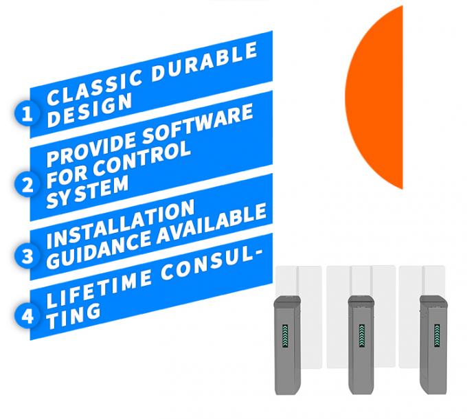 Access Control RS232 Electronic Sliding Gate Turnstile 50W 1
