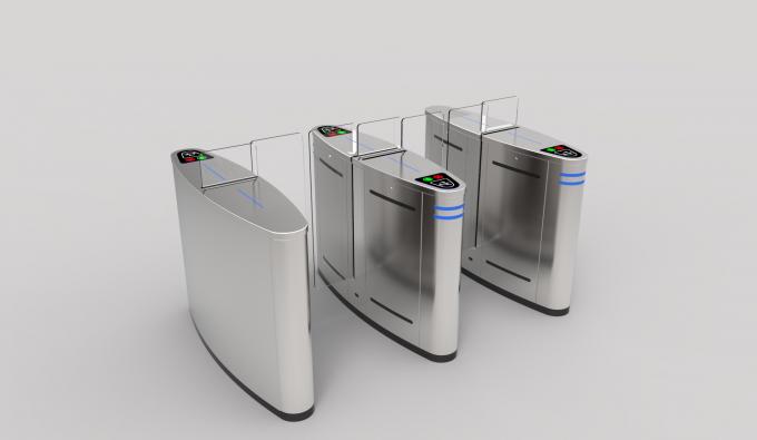 IP66 Acrylic Glass Pedestrian QR Code Scanner Security Sliding Gate Turnstile 60Hz 0