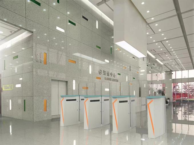Airport Security Sliding Turnstile Electronic Access Control Card Reader Facial Recognition 1