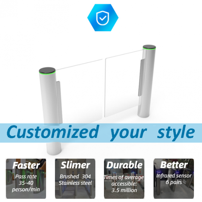 Access Control Solution Optical Turnstile Brushless Motor For Gym 1