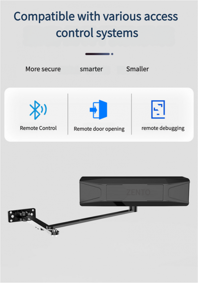 ZENTO Heavy Duty Swing Door Operator 40W Motor Power F Level 155°C Thermal Protection 350kgs Max Weight for Commercial 2