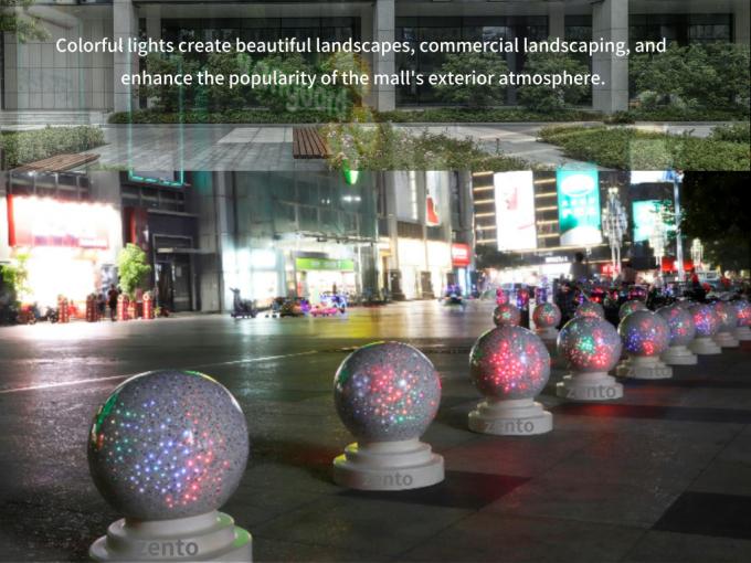 ZENTO China Solar Luminous Road Block Car Stop Led Anti-Collision Granite Stone Bollard Outdoor Guard 0