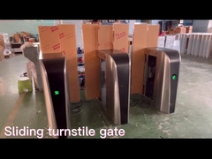 316SS Automatic Sliding Turnstile Flap Barrier Gate Entrance Bidirectional