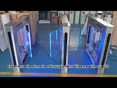 Zento Space-Saving Swing Gate Turnstile Slim Design Dual Direction Access Control With LED Indicator